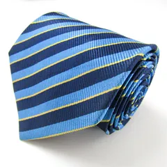 ダンヒル ブランド ネクタイ ストライプ柄 シルク PO メンズ ネイビー Dunhill 【中古】