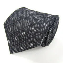 アクアスキュータム ブランド ネクタイ チェック柄 格子柄 シルク 日本製 PO メンズ ネイビー Aquascutum 【中古】