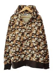 アベイシングエイプ A BATHING APE BAPE THINK 1ST ANNIV SHARK FULL ZIP HOODIE ベイプ シンク 1周年記念 シャーク フルジップ フーディー パーカー 001ZPL721001F XL 茶■251206