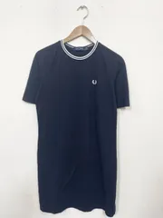 FRED PERRY フレッドペリー ショート丈 Iライン ワンピース 紺 ■◆ レディース