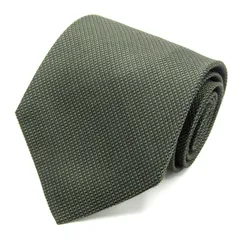 ゲラルディーニ ブランド ネクタイ チェック柄 格子柄 シルク PO メンズ カーキ GHERARDINI 【中古】のサムネイル