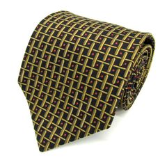 ジュンアシダ ブランド ネクタイ チェック柄 ドット 格子柄 シルク PO メンズ ブラック jun ashida 【中古】