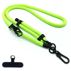 【新品】 [F FUTURE] [2024年新改良長さ調整可能]スマホショルダー 長さ 直径10mm スマホストラップ アウトドア ショルダーストラップ 携帯ストラップ 紐 斜めがけ 肩掛け 首掛け 落下防止 全機種対応 軽い 便利 ギフト (ネオングリー 0