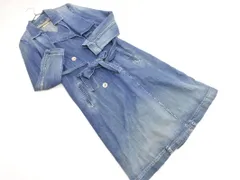 Yanuk ヤヌーク デニム調 トレンチ コート sizeS/紺 ■◇ レディース