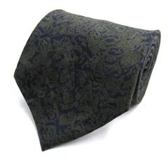 ソニアリキエル ネクタイ ブランド 総柄 ハンドメイド シルク PO メンズ カーキ Sonia Rykiel 【中古】