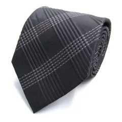 ダナキャラン ネクタイ ブランド チェック柄 シルク PO メンズ ブラック Donna Karan 【中古】のサムネイル