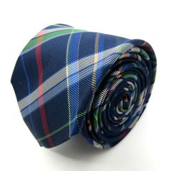 メイル&コー ネクタイ ブランド チェック柄 シルク ファイアーフォックス別注 日本製 PO メンズ ネイビー MALE & Co 【中古】