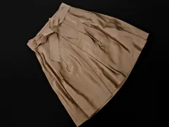 COUP DE CHANCE クードシャンス サテン タック ウエストリボン スカート size38/ベージュ ■◇ レディース