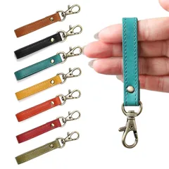 【新品】 [CIBOLA] 高級牛革 ストラップ 本革 落下防止 紛失防止 携帯ストラップ スマホストラップ 小さい 革レザー 取り外し可能 (グリーン×レトロ金具) 0