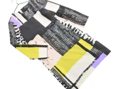 GRACE CONTINENTAL グレースコンチネンタル Diagram 総柄 チュニック ワンピース size36/オフホワイトｘ黒 ■◇ レディース