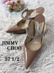 JIMMY CHOO ジミーチュウ　ビング　37 1/2 ミュール　クリスタル