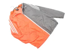 adidas アディダス フード トラック ジャケット sizeS/オレンジxグレー ■◇ メンズ
