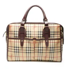 BURBERRY バーバリー ボストンバッグ ノバチェック PVC【中古】
