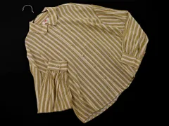 LEVI'S リーバイス ストライプ シャツ sizeS/アイボリーｘ黄 ■◇ レディース