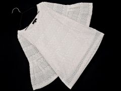 COMME CA ISM コムサイズム 総レース フレアスリーブ カットソー size9/白 ■◇ レディース