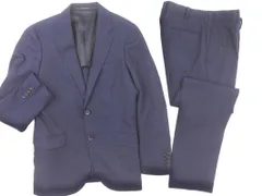 MEN'S BIGI メンズビギ ストライプ セットアップ ジャケット パンツ スーツ sizeSS/濃紺 ■◇ メンズ
