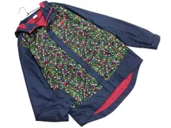 adidas アディダス 花柄 ジップアップ パーカー ジャケット sizeM/紺 ■◇ レディース