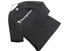 Champion チャンピオン ロゴ ロング Tシャツ sizeM/黒 ■◇ レディース