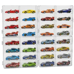 SakuraLovely8 トミカケース ミニカー 収納 コレクションケース アクリル 32台 8マス 4個セット 