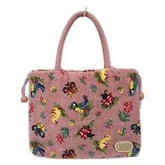 FEILER(フェイラー) トートバッグ美品  - ピンク×グリーン×マルチ 花柄/巾着型/ミニバッグ