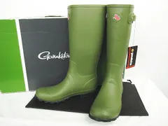 タグ付 未使用同様 保管品 がまかつ レインブーツ 3L 27.0～28.0cm GM-4529 アーミーグリーン 保存袋 箱付 MF0001-0302-7