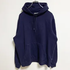 古着 used　puma プーマ　長袖パーカー　フードスウェット　トレーナー　ネイビー　紺　ワンポイントロゴ　Lサイズ【値引き交渉OK！】