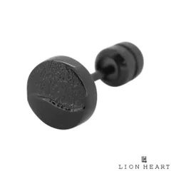 ライオンハート トライスタッズ ピアス サンド サージカルステンレス ブラック 黒 片耳用 1点売り メンズ ブランド LION HEART