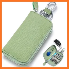 【新品】 [Amzbag] キーケース メンズ レディース 本革 カードケース キーケース スマートキー対応 6連フック 小銭入れ 360°回転カラビナ ワンタッチキーリング キーホルダー付き パスポートケース 多機能 大容量 防水 おしゃれ ギフト (浅 1