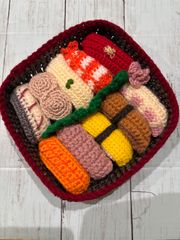 寿司うどん弁当ペンケース ポーチ ハンドメイド 編み物 - メルカリ