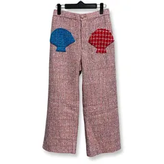 完売品 TSUMORI CHISATO ツモリチサト FANCY TWEED PANTS ツイードパンツ カジュアル ワンポイント レッド系 TC24S-FF004-21 サイズ02 日本製 管理番号：1405-18810のサムネイル
