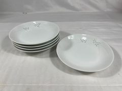 山三陶苑】☆未使用品☆中華皿 餃子皿 楕円皿 7枚セット 鳳凰 中国料理