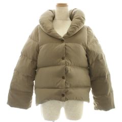 美品 23区 シルク100%タフタシェル ボリューム襟 ダウンジャケット 