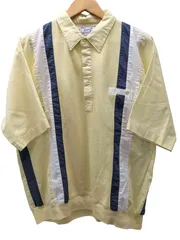 ユーズドフルギ USED古着 {{Casual Joe}}90S ハーフボタン マルチストライプ 切替 S/S シャツ メンズ import：XL 