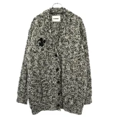JIL SANDER＋ ジルサンダープラス ロゴエンブロイダリーオーバーサイズニットカーディガン JPPT759532 ブラック×ホワイト 32のサムネイル