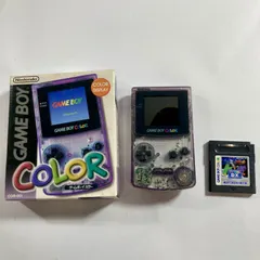 ★ 希少 GAMEBOY COLOR ゲームボーイ カラー CGB-001 クリアパープル  テトリス ソフト付き ジャンク品