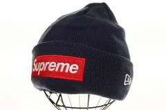 シュプリーム SUPREME × NEW ERA 24AW BOX LOGO BEANIE NAVY ニューエラ ボックス ロゴ ビーニー ネイビー 【ブランド古着ベクトル】【中古】☆AA★▲■251006