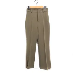 フレイアイディー FRAY I.D センターシーム スリット パンツ 無地 シンプル 0 カーキ /FT26