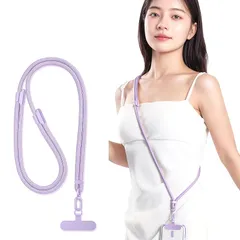 【新品】 [saxsion] スマホストラップ ショルダー 首掛け 3WAY 長さ調節可能 落下防止 盗難防止 軍用級耐荷重30kg iPhone 17 16 15 14 pro max Android xiaomi galaxy 全機種対応 軽量 (ライ