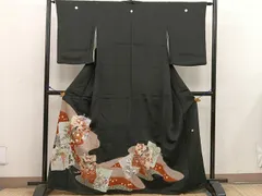 平和屋着物■豪華黒留袖　作家物　休み鳥梅花文　金彩　正絹　逸品　BAAW6320mz