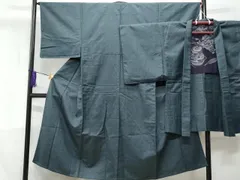 平和屋着物■男性　紬　アンサンブル　100亀甲　総詰め　胴抜き仕立て　正絹　逸品　CABD6087fb