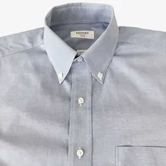 【15 1/2-33】Brooks Brothers（ブルックスブラザーズ）346 BDシャツ ブルー / Non-Iron / Cotton 100% ピンポイントオックスフォード ポケット付 メンズ