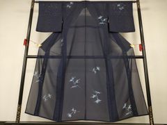 D994 訪問着 紬 花模様 正絹 着物 袷 しつけ糸付き未使用極美品 - メルカリ