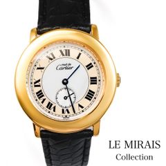 【仕上済】カルティエ マストロンド スモールセコンド ゴールド シルバー シルバー レディース 腕時計 CARTIER 時計