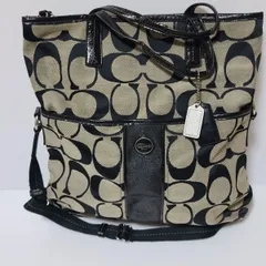 Coach コーチ トートバッグ　キャンバス　シグネチャー　黒　2way