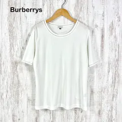 Burberrys バーバリーズ ワンポイントロゴ ハイゲージニット 半袖トップス ホワイト