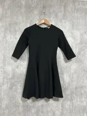 美品 ZARA ザラ タグ付 フィット フレア ミニ ワンピース sizeS/黒 ■◇ レディース