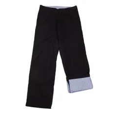 コムデギャルソン オムCOMME des GARCONS HOMME コットン裏ストライプワークパンツ 紺SS