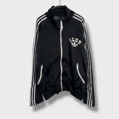 ☆adidas☆アディダス☆トラックジャケット☆トレフォイルロゴ☆バックプリント☆ジャージ☆ブラック☆XL☆C26M