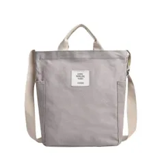 通学 通勤 大容量 軽量 帆布 斜めがけa4 2way ショルダーバッグ 無地 キャンバス レディース トートバック [CUDO]