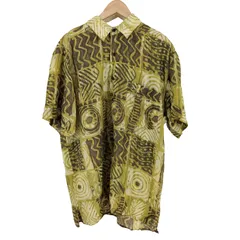 ロバートストック ROBERT STOCK 総柄 シルク 半袖シャツ メンズ import：L 